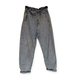 ZARA High-waisted Paperbag Denim Jeans